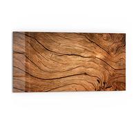 DEQORI Crédence de cuisine en verre | Motif grain de bois détaillé | 80 x 40 cm | Paroi arrière de salle de bain ou de cuisinière | Protection anti-éclaboussures pour cuisine et salle de bain |