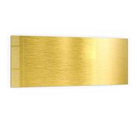 DEQORI Crédence de cuisine en verre - Motif surface dorée brossée - 125 x 50 cm - Panneau arrière de salle de bain ou de cuisinière - Protection anti-éclaboussures pour cuisine et salle de bain -