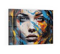 DEQORI Crédence de cuisine en verre | Motif symphonie de l'âme | 80 x 60 cm | Paroi arrière de salle de bain ou de cuisinière | Protection anti-éclaboussures pour cuisine et salle de bain | Décoration