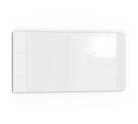DEQORI Panneau de crédence de cuisine en verre | Couleur unie - Blanc | 80 x 40 cm | Panneau arrière de salle de bain ou de cuisinière | Protection anti-éclaboussures pour cuisine et salle de bain |