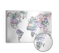 DEQORI Tableau magnétique en métal - 60 x 40 cm - Motif « Monde des aventures » - Tableau blanc pour tous les aimants - Tableau mural magnétique design pour cuisine et bureau - Tableau d'affichage