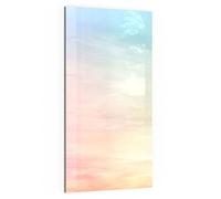 DEQORI Tableau magnétique en verre - 50 x 100 cm - Motif ciel pastel - En verre - Avec aimants, stylo et chiffon - Pour cuisine et bureau - Tableau magnétique et inscriptible