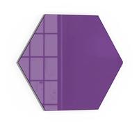 DEQORI Tableau magnétique en verre - 55 x 47,6 cm - Couleur unie - Violet - Tableau mémo en verre - Avec aimants, stylo et chiffon pour cuisine et bureau - Tableau magnétique et inscriptible