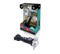 DEQUBE - Microphone sans Fil avec Distorsion de la Voix et Divers Effets, avec lumières Lumineuses, Fonctionnement Bluetooth pour Connexion aux appareils, Couleur Noire, Moyenne (916D00039)