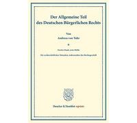 Der Allgemeine Teil Des Deutschen Bürgerlichen Rechts