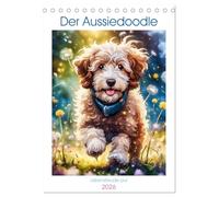 Der Aussiedoodle - Lebensfreude pur (Tischkalender 2026 DIN A5 hoch), CALVENDO Monatskalender: Charmante und springlebendige Aussiedoodles begleiten Sie durch das Jahr