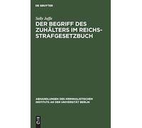 Der Begriff Des Zuhälters Im Reichsstrafgesetzbuch