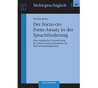 Der Focus-On-Form-Ansatz In Der Sprachförderung