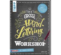 Der große Handlettering Workshop: 3 in 1 Mappe = 1 Anleitungsbuch + 1 Übungsbuch + 1 original Brushpen von edding