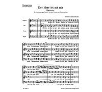 Der Herr ist mit mir BuxWV 15 -Kantate für vierstimmigen Chor, zwei Violinen, Violone (Violoncello) und Basso continuo- (Psalm 118, 6-7).Chorpartitur
