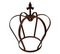 Der-Porzellan-Laden Couronne patinée avec pointe de lys - 32 x 28 cm - En métal - Décoration de jardin et décoration rouillée pour une ambiance romantique - Idéale comme décoration pour la maison et