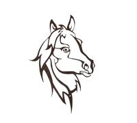 Der-Porzellan-Laden Décoration murale en métal patiné en forme de tête de cheval - 40 x 30 cm - Décoration de jardin - Design rustique à suspendre - Idéal pour l'intérieur et l'extérieur