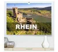 Der Rhein (hochwertiger Premium Wandkalender 2026 DIN A2 quer), Kunstdruck in Hochglanz: Eine wunderbare Reise am Rhein entlang vom Rheinfall bis nach Rotterdam