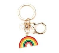 Der Schlüsselanhänger Aus Metall Mit Regenbogenwolken-Anhänger Ist Ein Freundschaftsanhänger Und Ein Süßes Geschenk Für Frauen, Sehr Gut Geeignet Als Kreatives Kleines Geschenk Zum Geburtstag