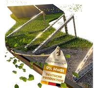 Der Sonnenwinkl 4 supports de panneau solaire - 0 % TVA - Support pour panneaux solaires jusqu'à 114,5 cm - Support de panneau solaire robuste - Angle réglable de 0 ° à 90 ° - Toit plat, centrale de