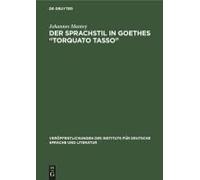 Der Sprachstil In Goethes "Torquato Tasso
