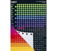 Der Springende Punkt schwarz 2027: Design-Wandkalender 58x81 cm von Michael Domberger mit 365 gestanzten Punkten und Farbwechsel