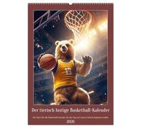 Der tierisch lustige Basketball-Kalender (Wandkalender 2026 DIN A2 hoch), CALVENDO Monatskalender: Ein Muss für alle Basketball Freunde, die den Tag mit einem Lächeln beginnen wollen