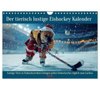Der tierisch lustige Eishockey Kalender (Wandkalender 2026 DIN A4 quer), CALVENDO Monatskalender: Lustige Tiere in Eishockeytrikots bringen jeden Eishockeyfan täglich zum Lachen