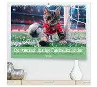 Der tierisch lustige Fußballkalender (hochwertiger Premium Wandkalender 2026 DIN A2 quer), Kunstdruck in Hochglanz: Ein muss für alle Freunde des ... die den Tag mit einem lächeln beginnen wollen