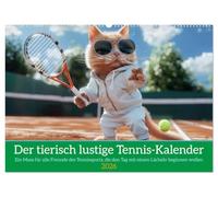 Der tierisch lustige Tennis-Kalender (Wandkalender 2026 DIN A2 quer), CALVENDO Monatskalender: Ein Muss für alle Freunde des Tennissports, die den Tag mit einem Lächeln beginnen wollen