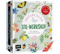 Der Watercolor-XXL-Workshop - Die große Motivsammlung: Drei Bücher im Bundle: 60 farbenfrohe Motive Schritt für Schritt erklärt - Mit allen wichtigen ... Farbmischtafeln und Aquarellpapierbogen
