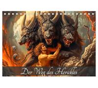 Der Weg des Herakles (Tischkalender 2027 DIN A5 quer), CALVENDO Monatskalender: Die epische Reise des Herakles in zwölf ikonischen Bildern.