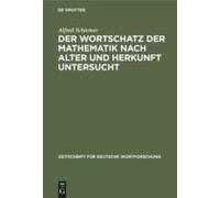 Der Wortschatz Der Mathematik Nach Alter Und Herkunft Untersucht