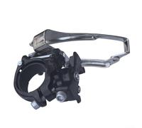 Dérailleur avant de VTT 6/7/8/9 vitesses à double traction pour plateau 24-34-42T, collier de serrage en alliage d'aluminium pour tubes de 31,8 mm et 34,9 mm, noir/argenté