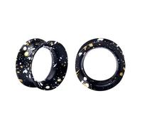 DERALA Lot de 2 tunnels d'oreille ultra fins en silicone souple double évasé pour homme et femme Taille 8 g 2,5 cm, 0g(8mm), Silicone, Pas de gemme