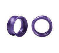 DERALA Lot de 2 tunnels d'oreille ultra fins en silicone souple double évasé pour homme et femme Taille 8 g 2,5 cm, 0g(8mm), Silicone, Pas de gemme