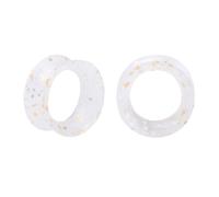 DERALA Lot de 2 tunnels d'oreille ultra fins en silicone souple double évasé pour homme et femme Taille 8 g 2,5 cm, 5/8"(16mm), Silicone, Pas de gemme