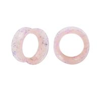 DERALA Lot de 2 tunnels d'oreille ultra fins en silicone souple double évasé pour homme et femme Taille 8 g 2,5 cm, 7/8"(22mm), Silicone, Pas de gemme