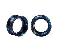 DERALA Lot de 2 tunnels d'oreille ultra fins en silicone souple double évasé pour homme et femme Taille 8 g 2,5 cm, 6g(4mm), Silicone, Pas de gemme