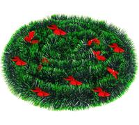 DERAYEE 10M Guirlande de Noel Sapin 9CM Largeur,Guirlande Verte avec Nœud Tinsel Noël pour Decoration Noel Sapin Intérieures et Extérieures