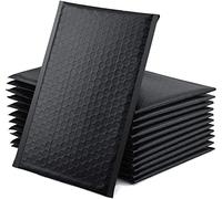 DERAYEE 30pcs Sac à Bulles en Polyéthylène Remplissage Enveloppe Étanche 18x23cm Enveloppes Bulles Matelassée pour Emballage Expédition Auto-Scellant (Noir)