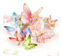 DERAYEE Cartes pop-up 3D, cartes de vœux papillon (rose)