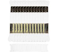 DERAYEE Kit Broderie Point de Croix Blanc 14 Pcs avec Carte de Fil, Bracelet Brésilien, Coton, Fournitures de Loisirs Créatifs 8M