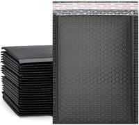 DERAYEE Lot de 24 enveloppes à bulles, noires, 11 x 15 cm, autocollantes, rembourrées, pour envoi de marchandises