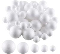 DERAYEE Lot de 60 boules de polystyrène pour travaux manuels, décoration artistique, bricolage