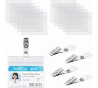 DERAYEE Porte Badge,20 Pièces Tour de Cou Badge Etui Carte pour Les Cartes D'identité Scolaires de Bureau Cartes de Crédit Permis de Conduire