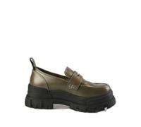 Basket Buffalo ASPHA LOAFER - Femme - Textile - Khaki noir - Memory Foam - Semelle plateforme 40