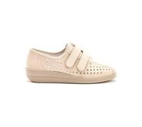 Derbie scratchs femme Pédiconfort - Beige - Cuir - Confort maximal - Semelles aérosemelle® amovibles 38