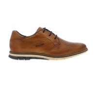 Derbies en cuir Bugatti marron pour homme - Couleur Cognac - Semelle sneakers - Logo métallisé 42