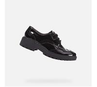 Derbies fille en cuir noir JR CASEY - Geox - style formel pour l'école et les grandes occasions 36