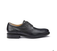 Derbies Geox Federico cuir lisse noir homme - semelle caoutchouc, talon 30 mm 45