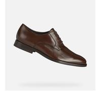 Derbies Homme Geox U HAMPSTEAD - Cuir Lisse Marron Foncé - Confortables et Respirantes 40
