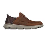 Skechers Chaussures Homme Slip-ins Garza-Gervin – Slip-on décontractées cuir marron foncé 45 EU