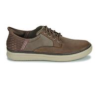 Skechers Baskets Hyland à Enfiler Mains Libres pour Homme, Cuir Cacao, 41 EU