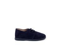 Derbies suède lacets garçon semelle fine bleu marine 29